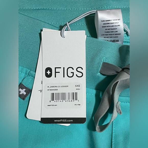 💚💙FIGS Zamora 2.0 Jogger Scrub Pants XSS Limited edition color Fresh Aqua NWT - Picture 12 of 16